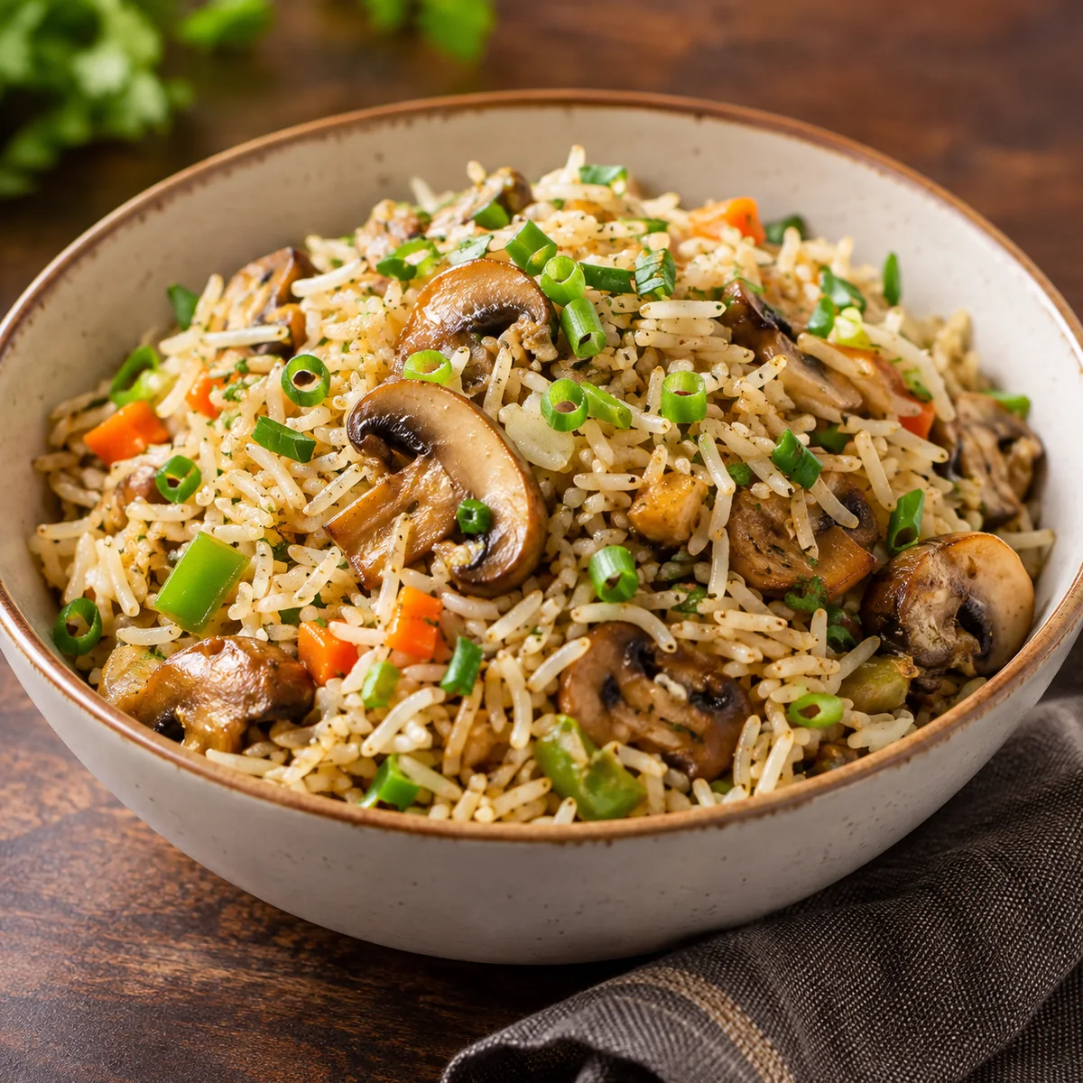 Mushroom Fried Rice
